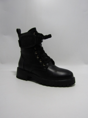 Botki damskie ocieplane na płaskim (36-41) F429 BLACK