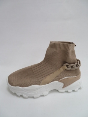 Sneakersy damskie wysokie (36-41) 6357 KHAKI