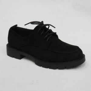 Półbuty damskie na płaskim (36-41) 3231C BLACK