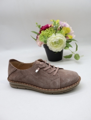 Półbuty damskie na płaskim (36-41) P-220 BROWN-SKOR