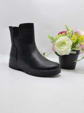 Botki damskie ocieplane na płaskim (39-43) DW11-5 BLACK