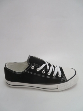 Trampki damskie na płaskim (36-41) 608-1 BLACK