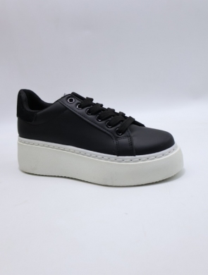 Buty sportowe damskie na płaskim (36-41) LO1540 BL/WH