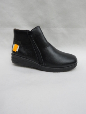 Botki damskie ocieplane na płaskim (36-41) X2224 BLACK