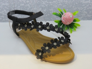 Sandały damskie na płaskim (36-41) AG22-32 BLACK