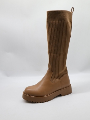 Kozaki damskie na płaskim (36-41) HQ269 CAMEL