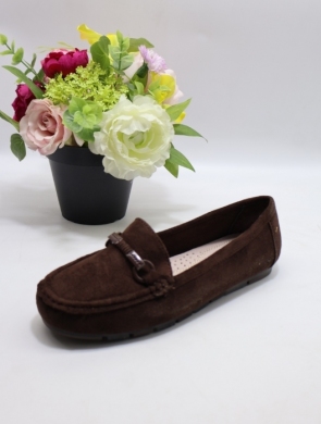 Mokasyny damskie na płaskim (36-41) 6358 BROWN