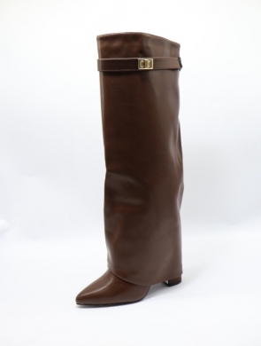 Kozaki damskie na obcasie (36-41) 52186 BROWN