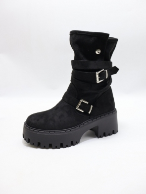 Botki damskie na obcasie (36-41) QH7825 BLACK