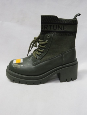 Botki damskie na obcasie (36-41) AF1025 ARMY/GREEN