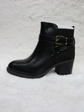 Botki damskie ocieplane na obcasie (36-41) 588-53 BLACK