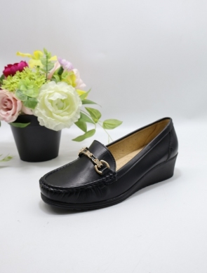 Mokasyny damskie na koturnie (36-41) JS137-1 BLACK
