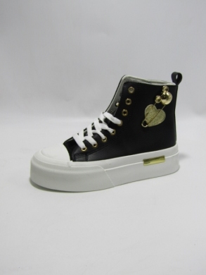 Trampki damskie na płaskim (36-41) 9142 BLACK