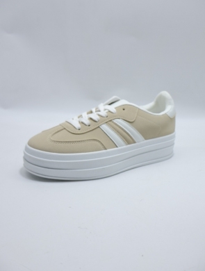 Buty sportowe damskie na płaskim (36-41) C2048 BEIGE