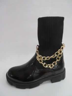 Kozaki damskie jesienne na płaskim (36-41) K6322-2 BLACK