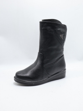 Kozaki damskie ocieplane na płaskim (37-42) 2205 BLACK