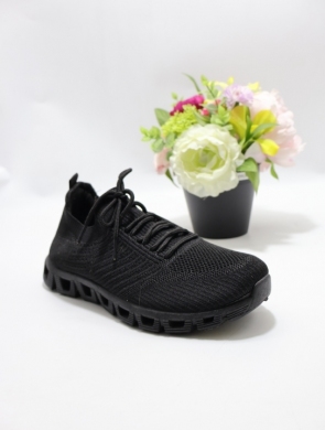 Buty sportowe damskie na płaskim (36-41) EV-341 BLACK