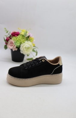 Buty sportowe damskie na płaskim (36-41) C3922 BLACK