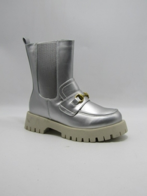 Botki damskie ocieplane na płaskim (38-41) D87120 SILVER