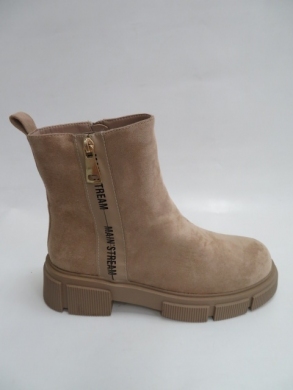 Botki damskie jesienne na płaskim (36-41) A-730 KHAKI