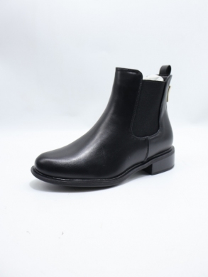 Botki damskie ocieplane na płaskim (36-41) SA3128-1 BLACK