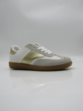 Buty sportowe damskie na płaskim (36-41) 1389 WHITE/GOLD