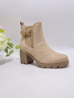 Botki damskie ocieplane na obcasie (36-41) H2416B KHAKI