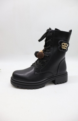Botki damskie ocieplane na płaskim (36-41) H261A BLACK