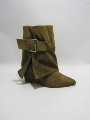Kozaki damskie na koturnie (36-41) 1690A KHAKI
