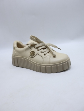Buty sportowe damskie na płaskim (36-41) 6265 BEIGE