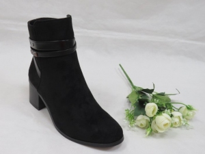 Botki damskie ocieplane na obcasie (36-41) DA75 BLACK