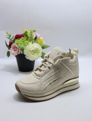 Buty sportowe damskie na płaskim (36-41) 6024 BEIGE