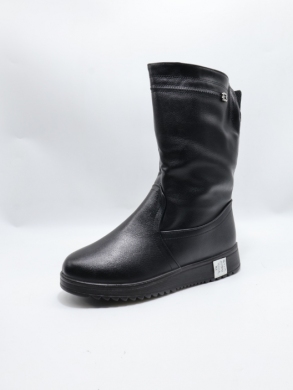 Kozaki damskie ocieplane na płaskim (36-42) W119 BLACK