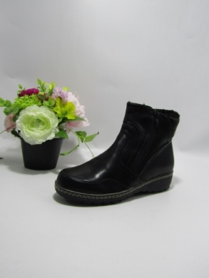 Botki damskie ocieplane na płaskim (36-41) 022-1 BLACK