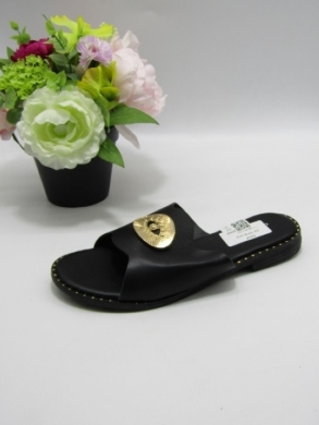 Klapki damskie na płaskim (36-41) KK-739 BLACK