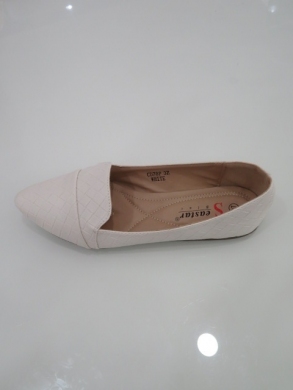 Baleriny damskie na płaskim (36-41) CD78 P WHITE