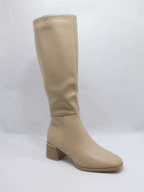 Kozaki damskie ocieplane na obcasie (36-41) JW181 BEIGE