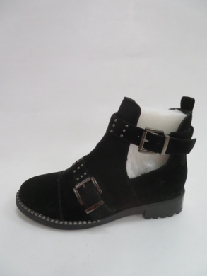 Botki damskie jesienne na płaskim (36-41) D17-6006 BLACK