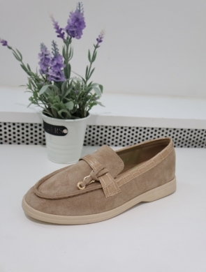 Mokasyny damskie na płaskim (36-41) 77-695 TAUPE