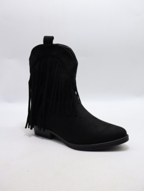Botki damskie na płaskim (36-41) 9729 BLACK