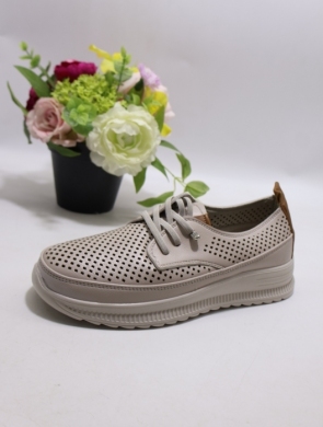 Półbuty damskie na płaskim (36-41) BK-623 BE/GREY