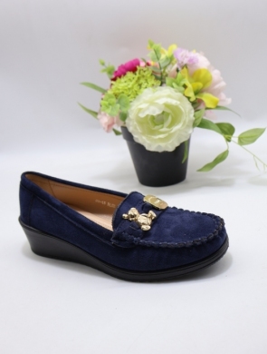 Mokasyny damskie na koturnie (36-41) Q-15 BLUE