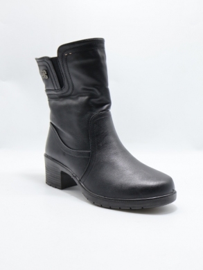 Botki damskie ocieplane na płaskim (36-42) 7109-1 BLACK