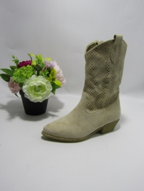 Kozaki damskie na obcasie (36-41) C23-07 BEIGE