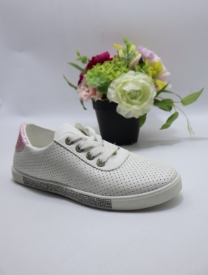 Buty sportowe damskie na płaskim (36-41) 11303-87 WH/PINK