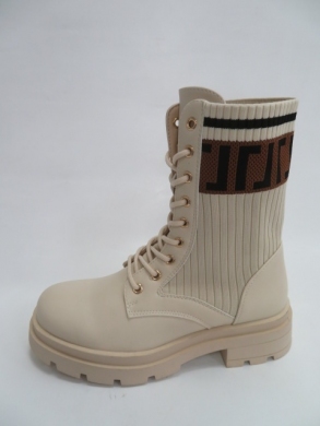 Botki damskie jesienne na płaskim (36-41) HQ268 BEIGE