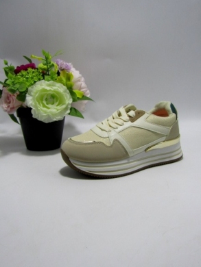 Buty sportowe damskie na płaskim (36-41) 9150 BEIGE