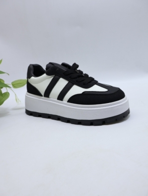 Buty sportowe damskie na płaskim (36-41) 88201 BLACK