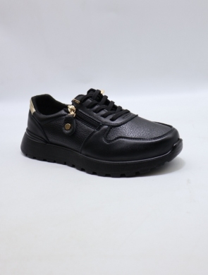 Buty sportowe damskie na płaskim (36-41) BK617 BLACK