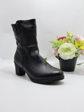 Kozaki damskie ocieplane na obcasie (36-41) 8823-3 BLACK